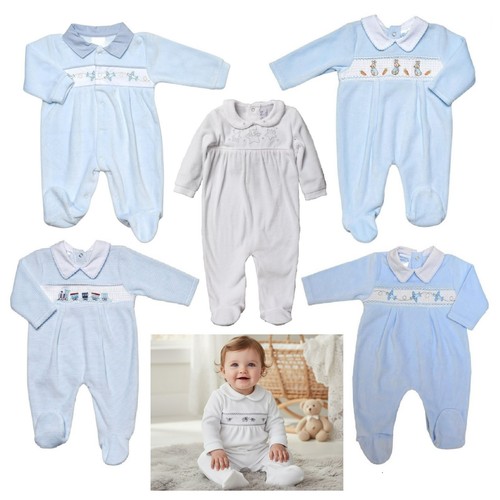 Baby boy velour - velour, sleepsuit