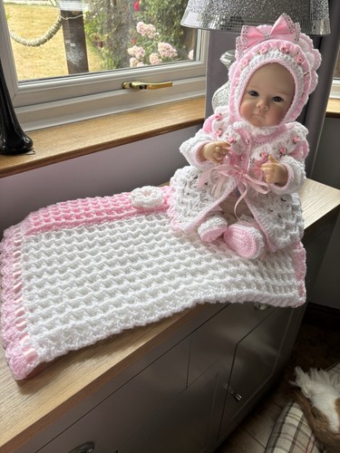 Baby pram set - baby, cardigan