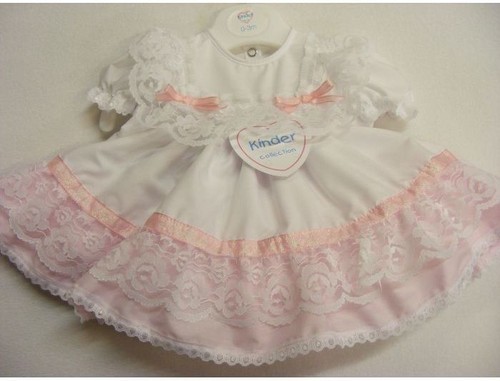 Baby girls frilly dress white - girls,